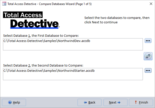 Compare Two Microsoft Access Databases for Differences