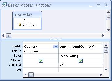 Microsoft Access Query using a Built-in VBA Function