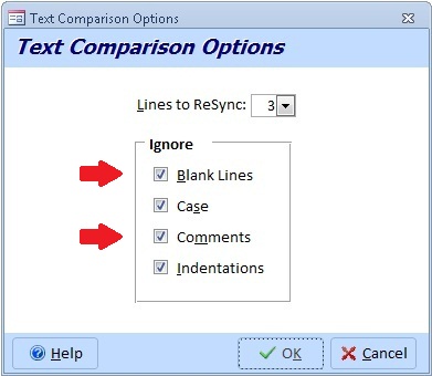 Ignore Blank Lines and Comments for Module Comparisons