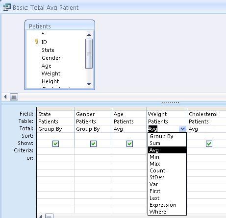 Microsoft Access Query with Totals